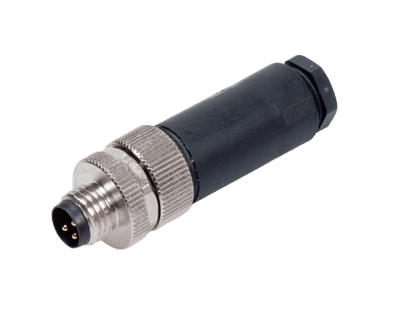 宜科現場接線式I/O連接器-直線針端M8(M)