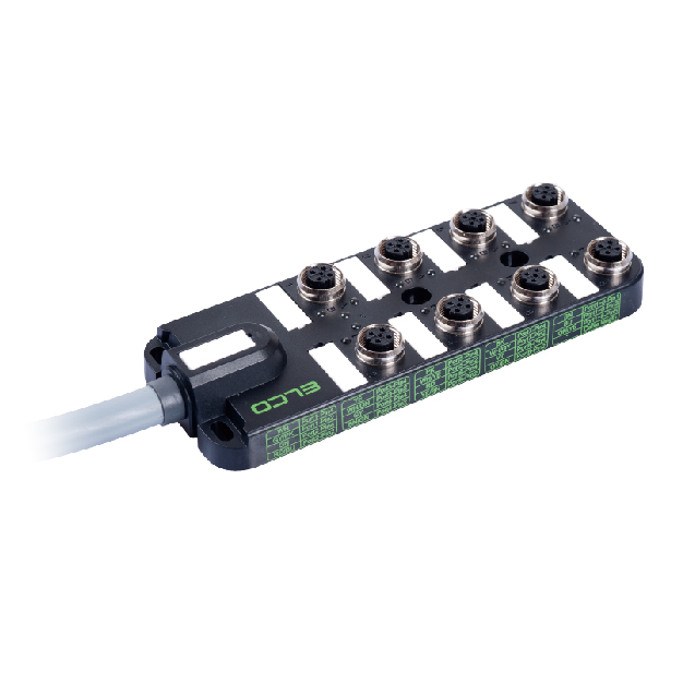 宜科塑料分線盒ESP8系列M12接口-直接出線型-電磁閥專用