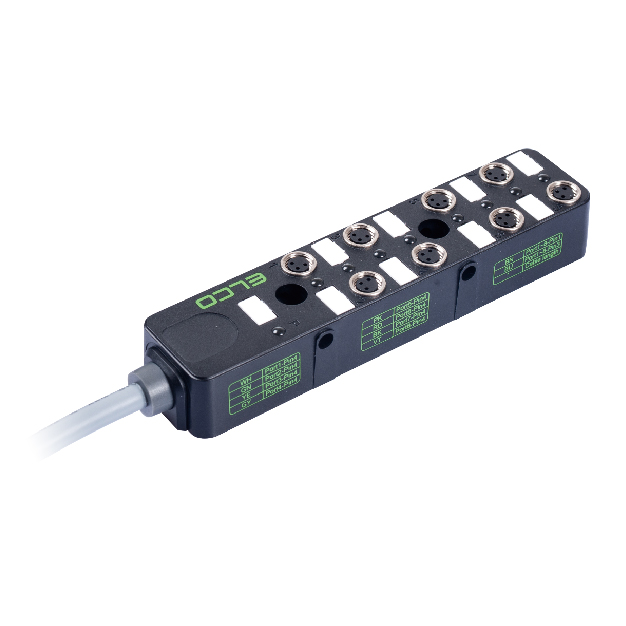 宜科塑料分線盒ESP8系列M8接口-直接出線型-電磁閥專用